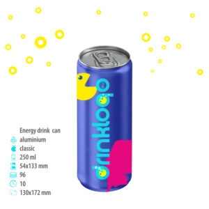 250 ml energy drink classic original premium aluminium can logo